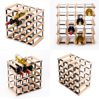 Timber Wine Rack Storage Cellar Organiser 20 Bottle