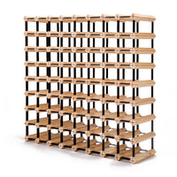 Timber Wine Rack Storage Cellar Organiser 72 Bottle