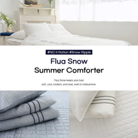 Saesom Flua Snow Comforter Set Queen Cool Quilt Bedspread WHITE