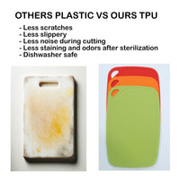 TPU Chopping Board Antibacterial Cutting Board Baby Food Grade ORANGE