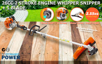 Dynamic Power 26cc Petrol Whipper Snipper Brush Cutter + 1 Blade