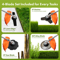 Dynamic Power 43cc Petrol Whipper Snipper Brush Cutter + 4 Blade