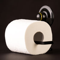 Toilet Roll Holder Removable Suction BLACK