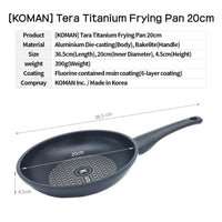 KOMAN Non-Stick Titanium Coating Frying Pan 20 26 28cm Set