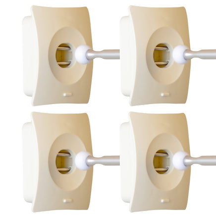 4X Door Stopper Wall Mount Door Stop Adhesive Catch Hole Advanced BEIGE