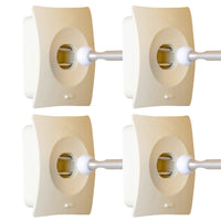 4X Door Stopper Wall Mount Door Stop Adhesive Catch Hole Advanced BEIGE