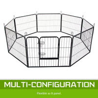 Pet Playpen Heavy Duty Foldable Dog Cage 8 Panel 31in with Cover