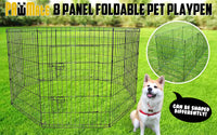 Pet Playpen Foldable Dog Cage 8 Panel 42in with Cover