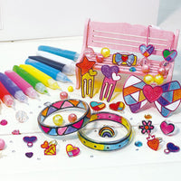 Colorato Trendy Jewellery Glass Art Deco - DIY Craft Kit for Kids Painting Set