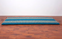 Day bed Roll Out Mattress XL Large Foldout Mat relaxation day bed camping or Yoga Matt Natural Kapok Filled BLUE 120x200