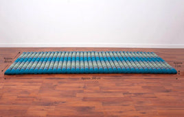 Day bed Roll Out Mattress XL Large Foldout Mat relaxation day bed camping or Yoga Matt Natural Kapok Filled BLUE 120x200