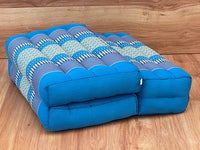 3-Fold Zafu Meditation Cushion Set Blue Medium Size