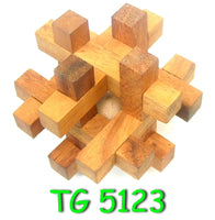 4 individual brainteaser wooden puzzles in a gift wooden box