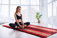Day bed Roll Out Mattress XL Large Foldout Mat relaxation day bed camping or Yoga Matt Natural Kapok Filled RED 120cm x 200cm