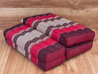 Meditation Cushion Set Blue Medium Size-RED3-Fold Zafu