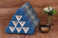 Thai Triangle Pillow Backrest Cushion Kapok Filled_Light BLUE or RED