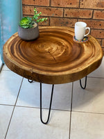 Round Raintree Wood Live Edge Coffee Table