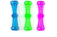 YES4PETS 3 Piece Assorted Colour Puppy Squeaky Toy Fetch Stick with Squeak - 18cm