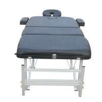 YES4HOMES 3 Fold 5 cm Thickness Foam Portable Aluminium Massage Table Massage Bed Beauty Therapy Black