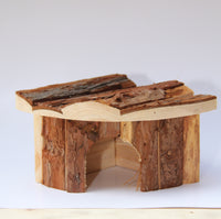 YES4PETS Natural Wooden Hamster Mouse Gerbil Playground Rats Pets Toys Play Small Birds House Garden Decor