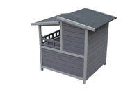 2 Story Cat Shelter Condo with Escape Door Rainproof Kitty House