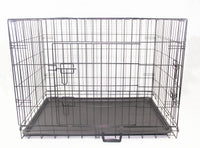 42' Portable Foldable Dog Cat Rabbit Collapsible Crate Pet Rabbit Cage with Cover Blue