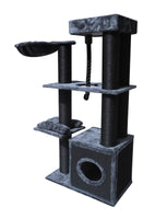 33kg 160 cm XL Multi Level 14cm Thick Cat Scratching Post Tree Scratcher Pole- Grey