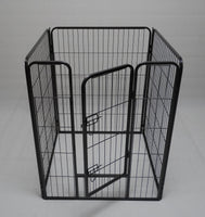 4 Panels 100 cm Pet Dog Cat Puppy Rabbit Exercise Playpen Fence w Door