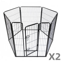 12 Panels 100 cm Heavy Duty Pet Dog Cat Puppy Rabbit Exercise Playpen Fence Extension