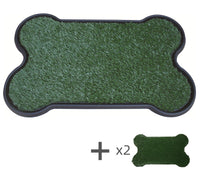 YES4PETS Dog Puppy Toilet Grass Potty Training Mat Loo Pad Bone Shape Indoor with 3 grass
