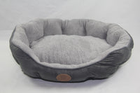 Blue / Grey Washable Fleece  Soft Pet Dog Puppy Cat Bed-Large