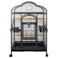 Bird Budgie Cage Parrot Aviary Carrier With Wheel