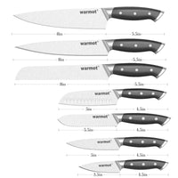 Warmot 7-Piece High Carbon Stainless Steel Ultra Chef Knife Set with Gift Box (317-7)