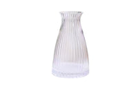 Ribbed Flower Glass Vase - 20cm