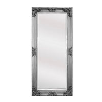 Deluxe French Provincial Ornate Mirror - Antique Silver - 90cm x 170cm