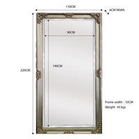 Deluxe French Provincial Ornate Mirror - Champagne - X large 210cm x 110cm