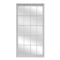 Window Style Mirror - White Rectangle 100cm x 200cm