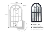 Window Style Mirror - White Arch 70 CM x 130 CM