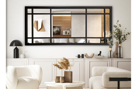 Window Style Mirror Full Length - Black 80 CM x 180 CM