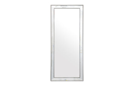 Medium Silver Beaded Framed Mirror - 70cm x 170cm
