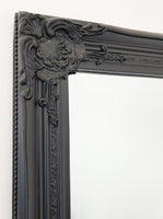 French Provincial Ornate Mirror - Black - Small  80cm x 110cm