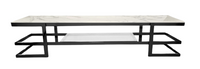 Alexa  Black TV Unit - Clear Glass
