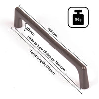 Black Zinc Kitchen Cabinet Handles Drawer Bar Handle Pull 160mm