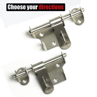 Sliding Bolt Gate Latch 304 Stainless Steel Barrel Bolt with Padlock Hole Door Latches