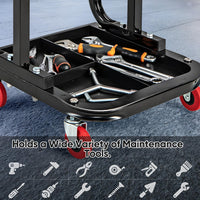 Garage Roller Seat Car Creeper Seat with Tool Tray Storage for Garages Mechanic Roller Seat