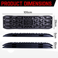 Traction Boards 2 PCS Recovery Tracks with Jack Base 4WD Tire Traction Mat Recovery Boards Rescue Board