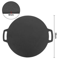 28cm Seasoned Cast Iron Induction Crepes Pan Baking Pancake Tool Pizza Bakeware