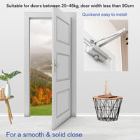 Auto Commercial Door Closers Hydraulic Door Closer for Home  Commercial Door 25-45kg