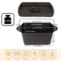 Cast Iron Bread Pan with Lid Non-Stick, Durable Loaf Pan for Perfect Baking