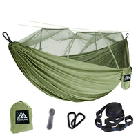 TERRAN Camping Hammock with Mosquito Net ARMY GREEN